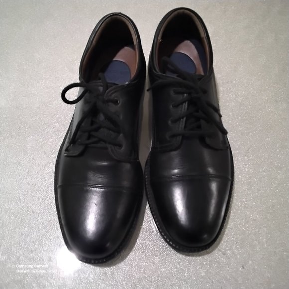 Men Dockers Black Cap Toe Oxford Shoes Size 10.5M Very Nice Pre-Owned Cond. main image 8
